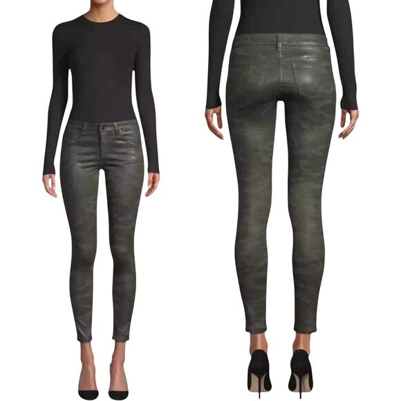 Joe's Jeans Denim - NWT JOE'S JEANS The Icon Mid Rise Skinny Ankle Sz 24 Green Coated Laser Camo